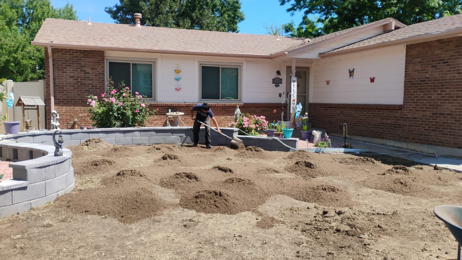 Completed landscaping project